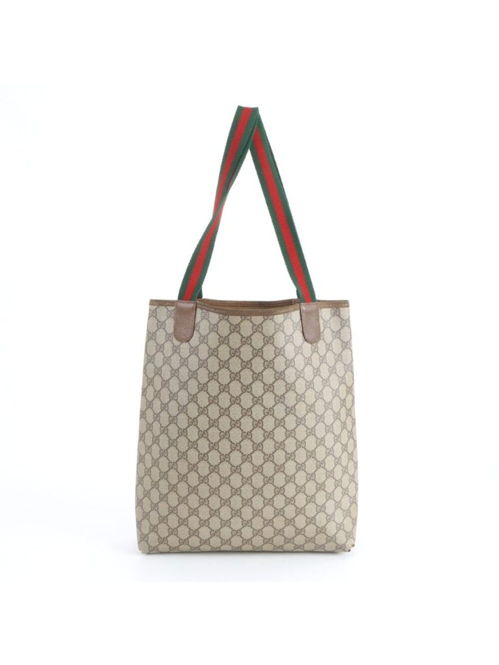 Gucci GG Supreme Sherry Line Leather Tote Shoulder Business Ebm - Picture 3 of 11